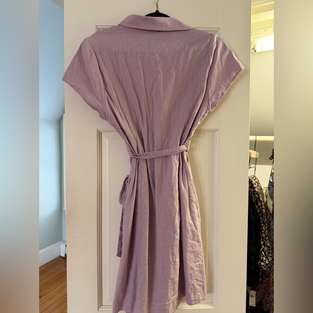 Love Tree Lilac Belted Midi Dress - Picture 2 of 3